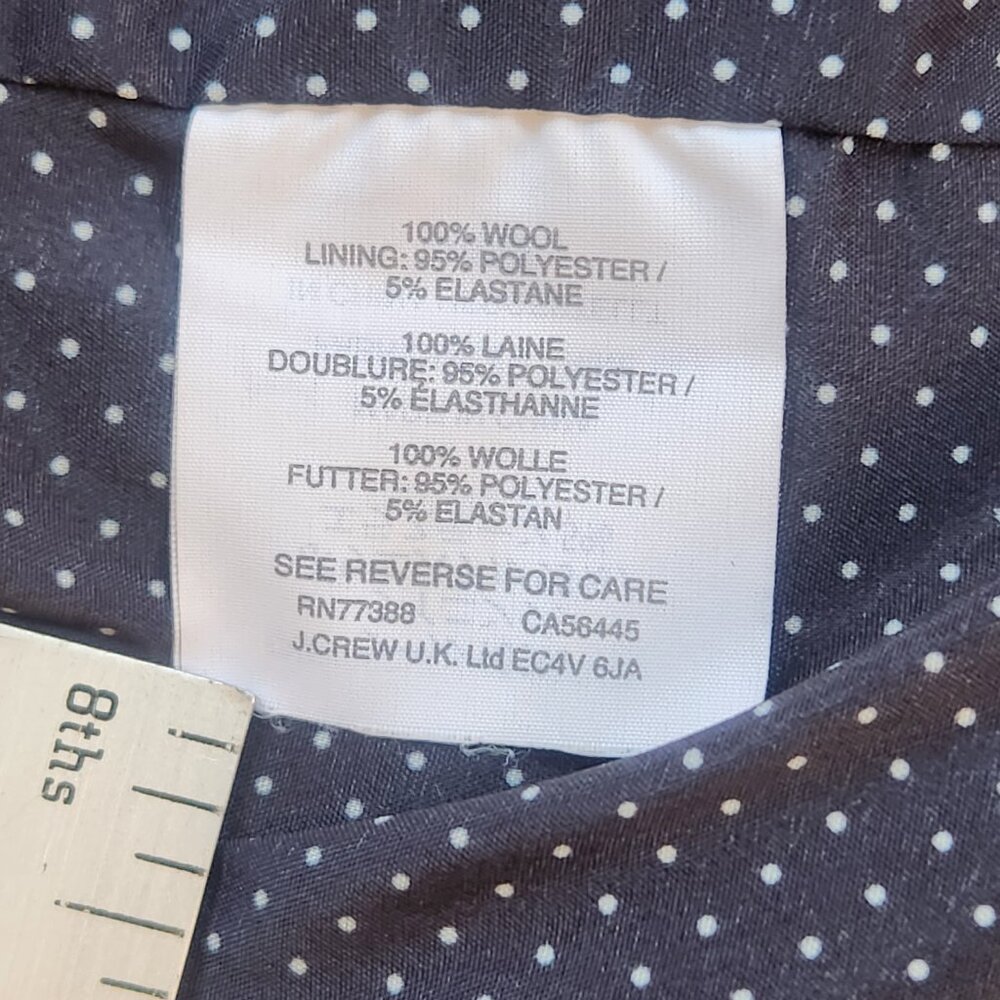 NWOT J. Crew Regent Blazer 100% Wool Blackwatch Plaid with Satin Lapels size 2 - Picture 11 of 13